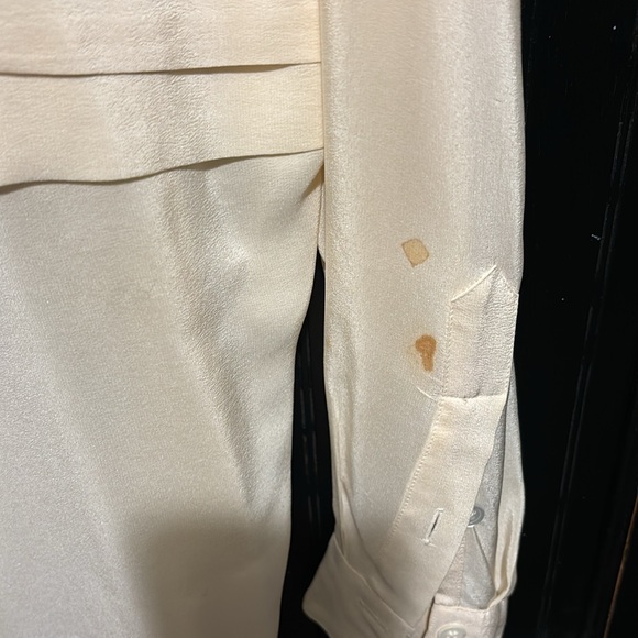 Vintage, Beautiful Cream, Paneled Blouse. SZ 10 - Picture 3 of 6